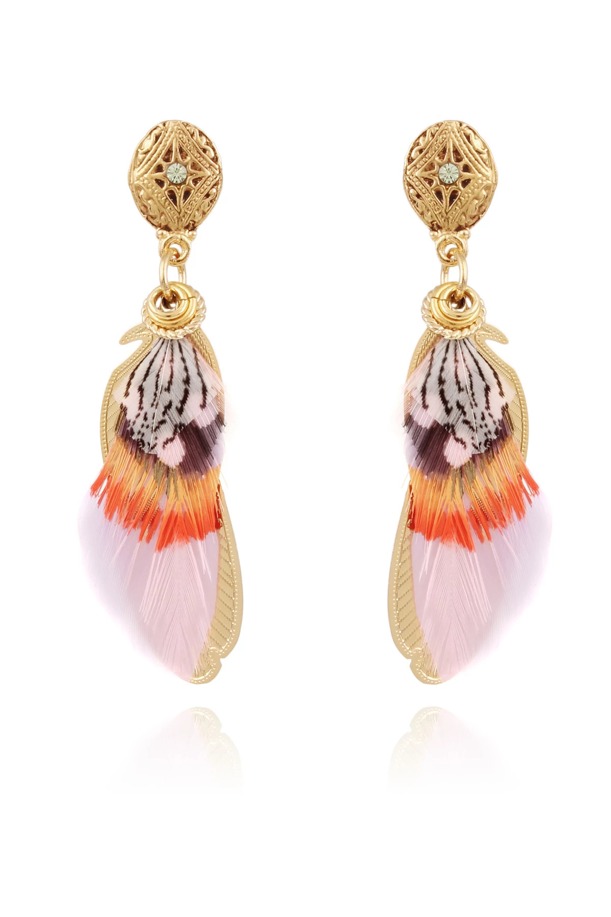 422 MULTI Sao Feather Earrings image number 1