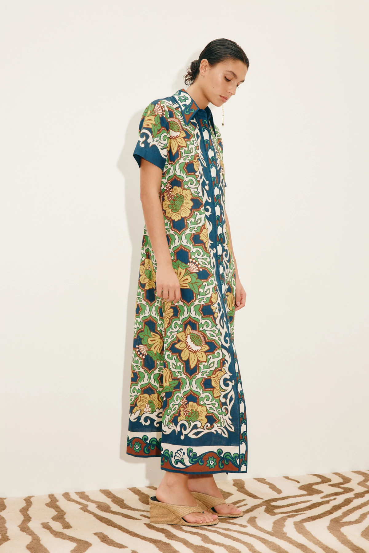 MULTI Llana Linen Maxi Dress image number 4