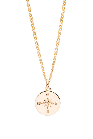GOLD Large Gold Compass Necklace