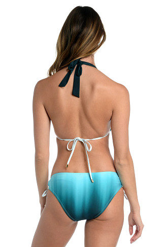 TURQUOISE Ombre Molded Halter Bikini Top