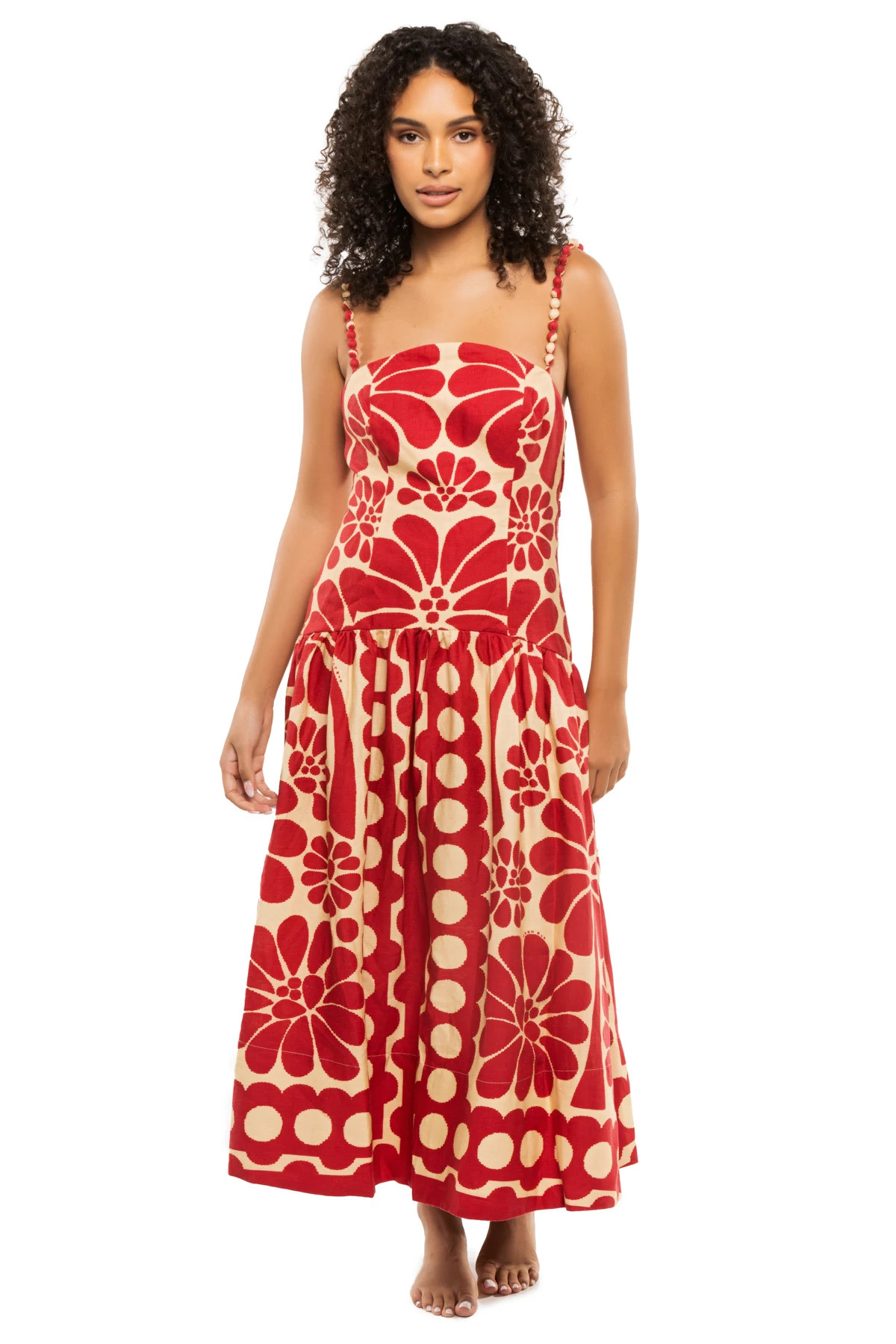 PALERMO RED Palermo Red Midi Dress image number 1