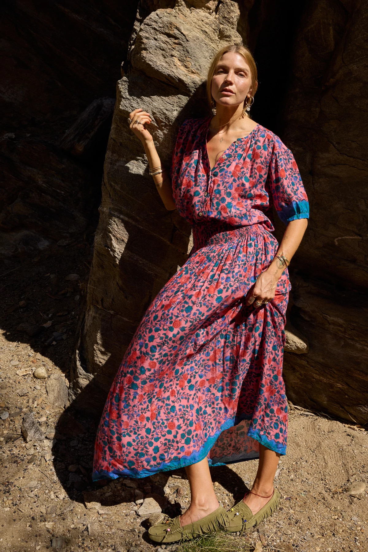 ROSE BANDANA Bella Maxi Skirt image number 3
