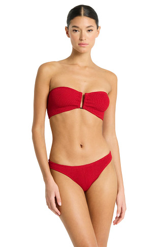 BAYWATCH RED Blake Bandeau Bikini Top