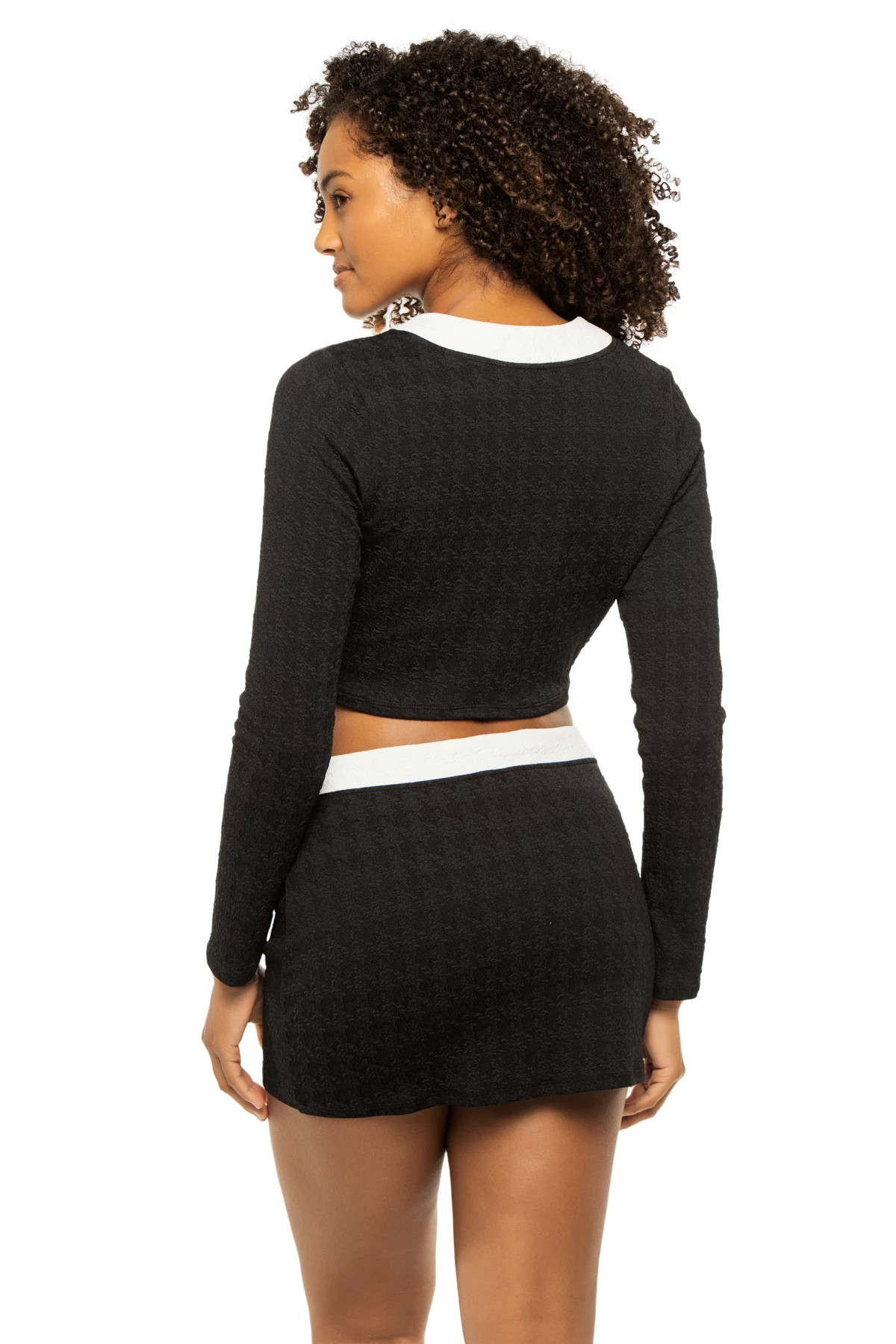 BLACK Adaline Colorblock Swim Cardigan  image number 2