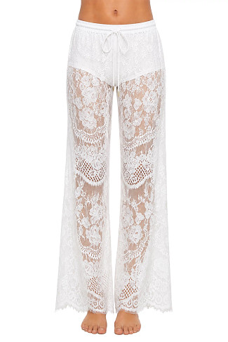 CREAM Arabella Sheer Lace Wide Leg Pants