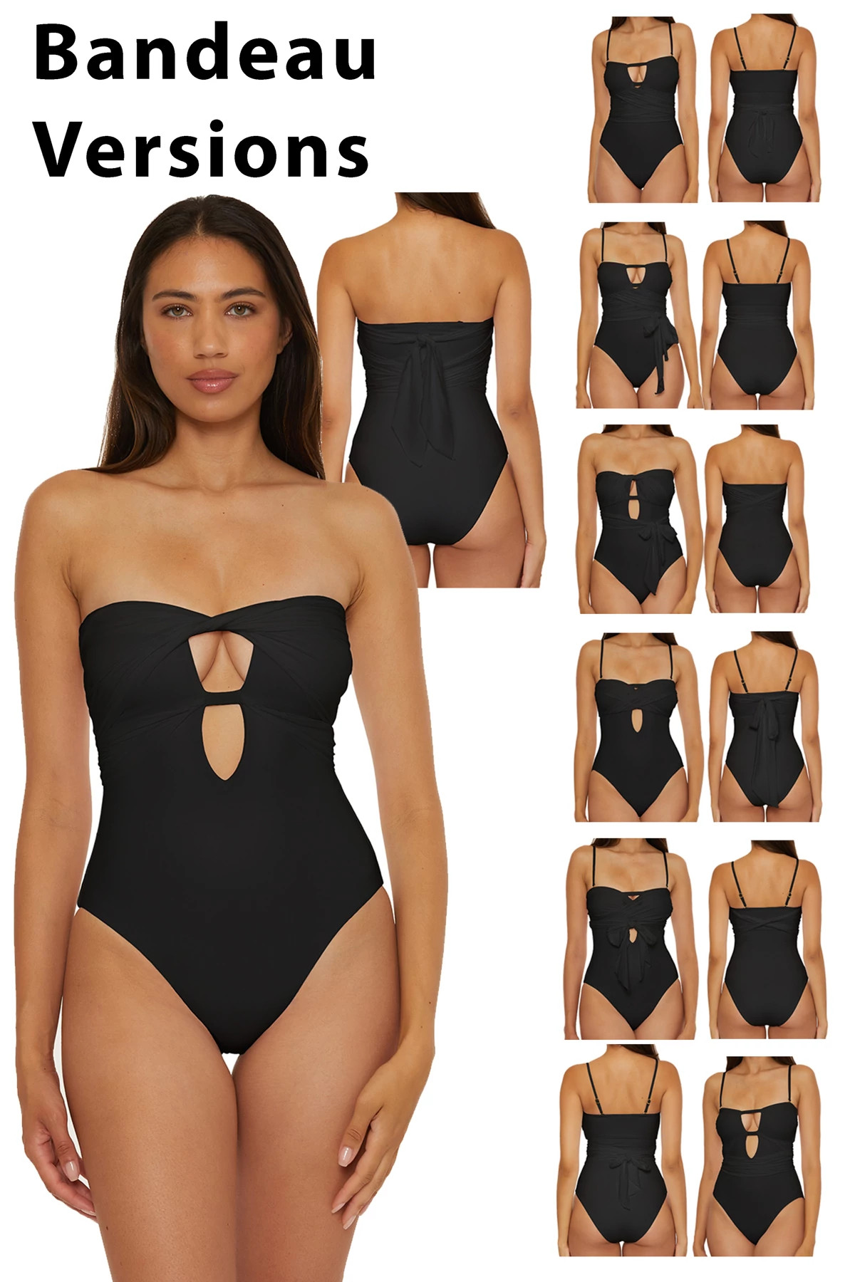 BLACK The Butterfly Multi-Way One Piece Swimsuit image number 6