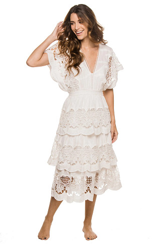 OFF WHITE Richelieu Lace Dress