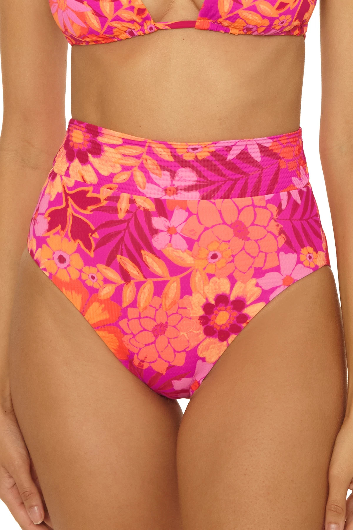 MULTI Lily High Waist Bikini Bottom image number 1