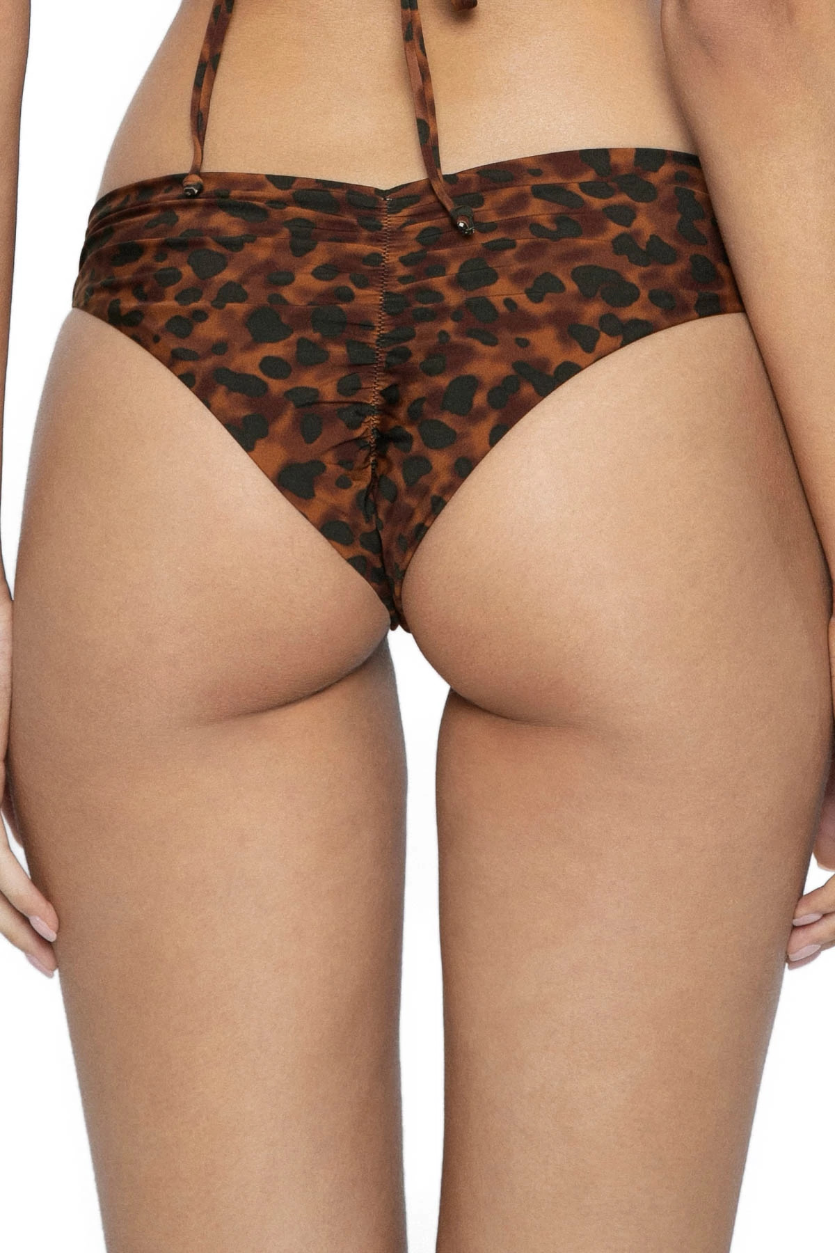 WILD HEART Cheetah Print Reversible Brazilian Bikini Bottom image number 3