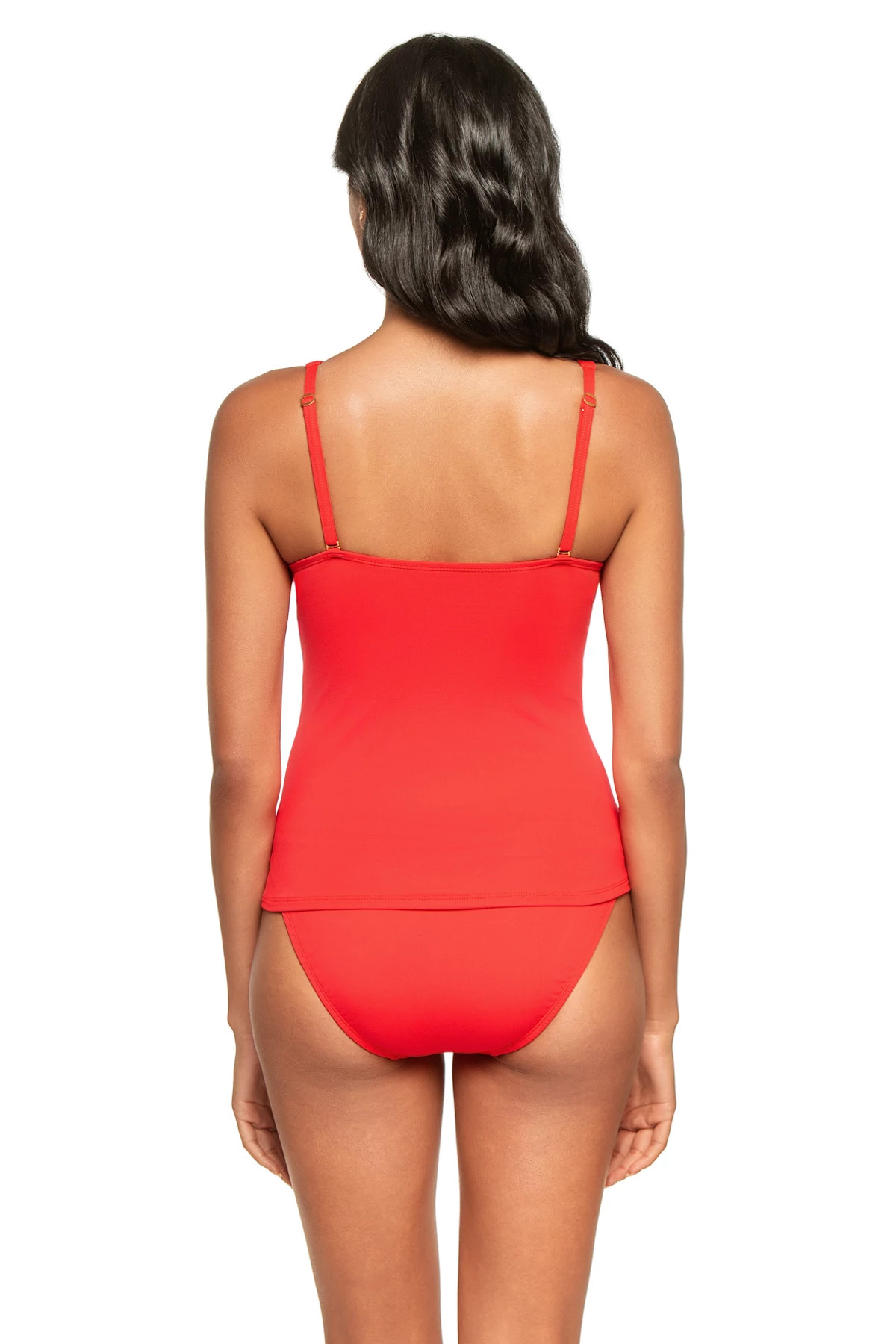 SUNSET Ruched Plunge Tankini Top image number 2