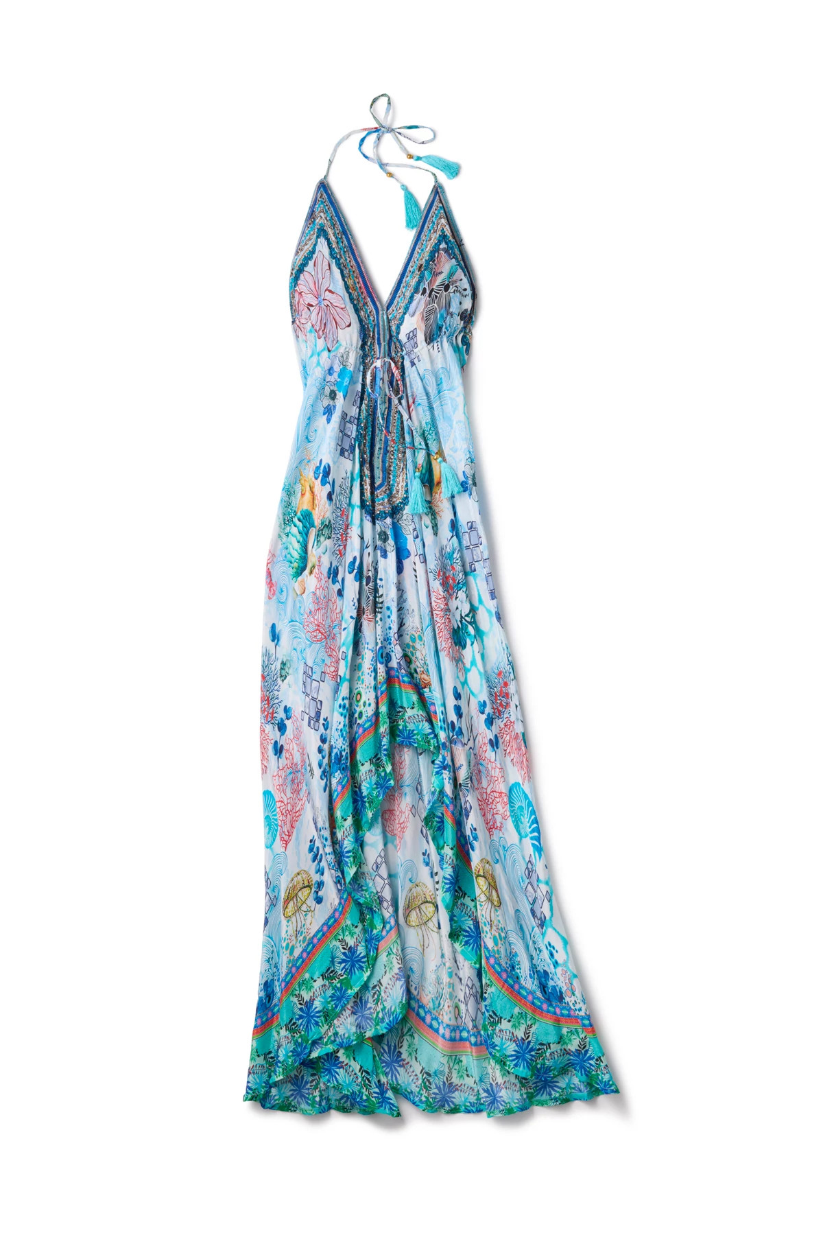 SEABED Hi-Low Halter Maxi Dress image number 4