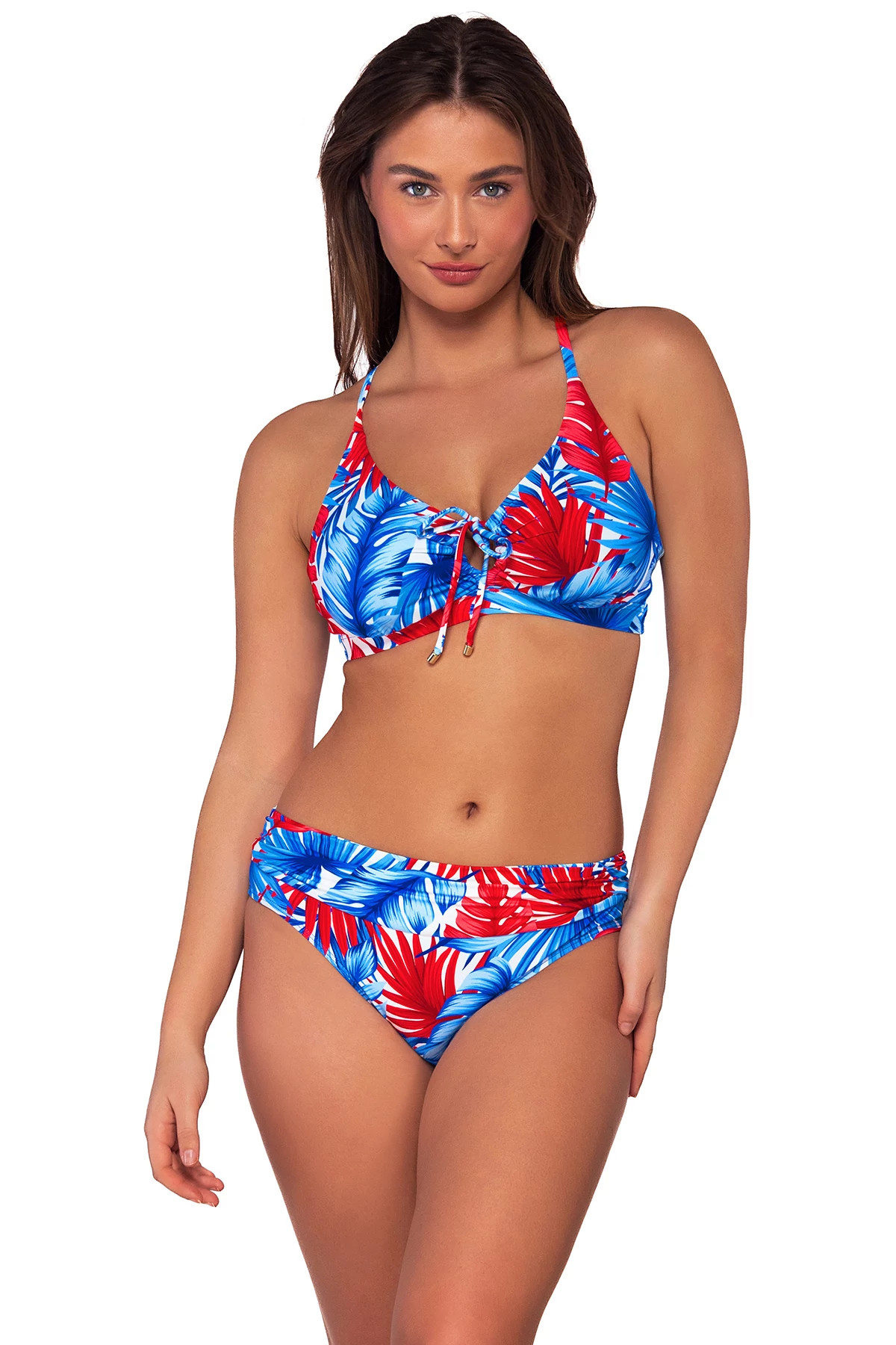AMERICAN DREAM Kauai Keyhole Bralette Bikini Top (D+ Cup) image number 1