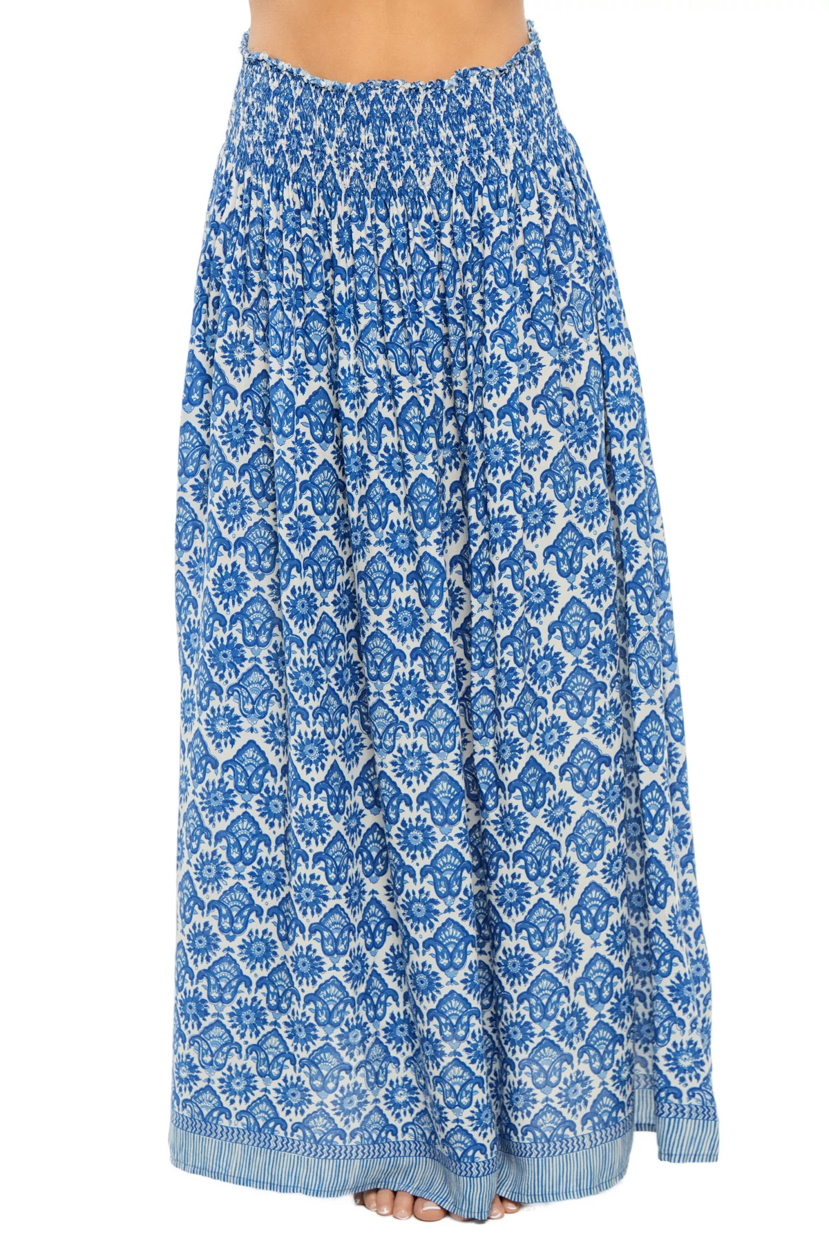 FLEUR-DE-LIS BLUE Bella Maxi Skirt image number 1