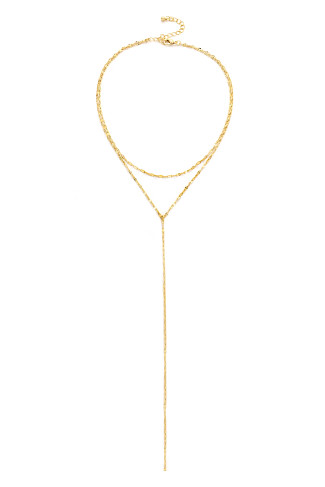 GOLD Layered Drop Necklace