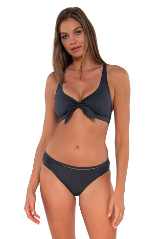 SLATE SEAGRASS TEXTURE Brandi Bralette Bikini Top