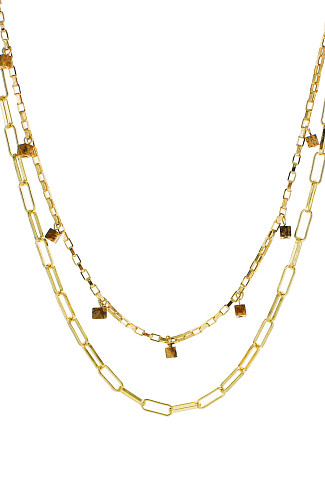 GOLD Jasper Gold Necklace
