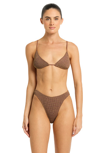 COCOA BUTTER LUREX Luana Triangle Bikini Top