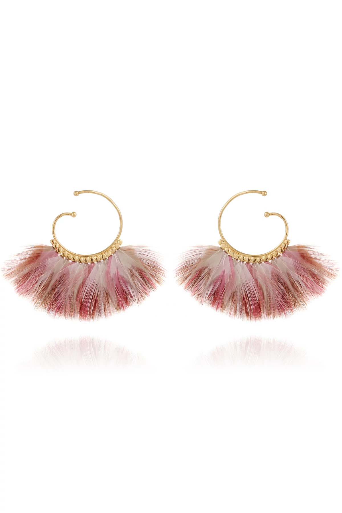 PINK MIX Buzios Feather Earrings image number 1