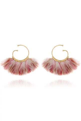 PINK MIX Buzios Feather Earrings