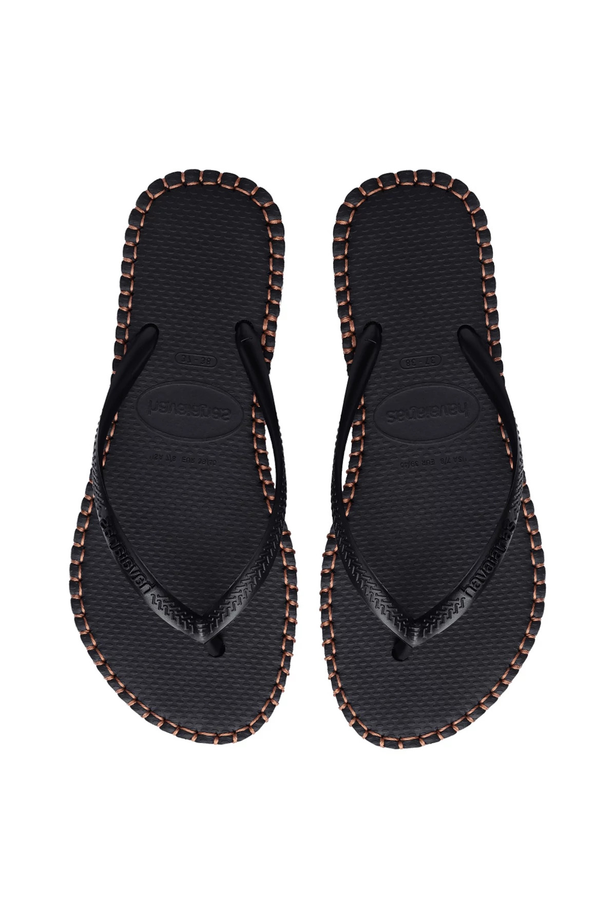 BLACK Flatform Flip Flops image number 1
