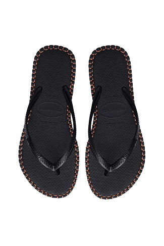 BLACK Flatform Flip Flops