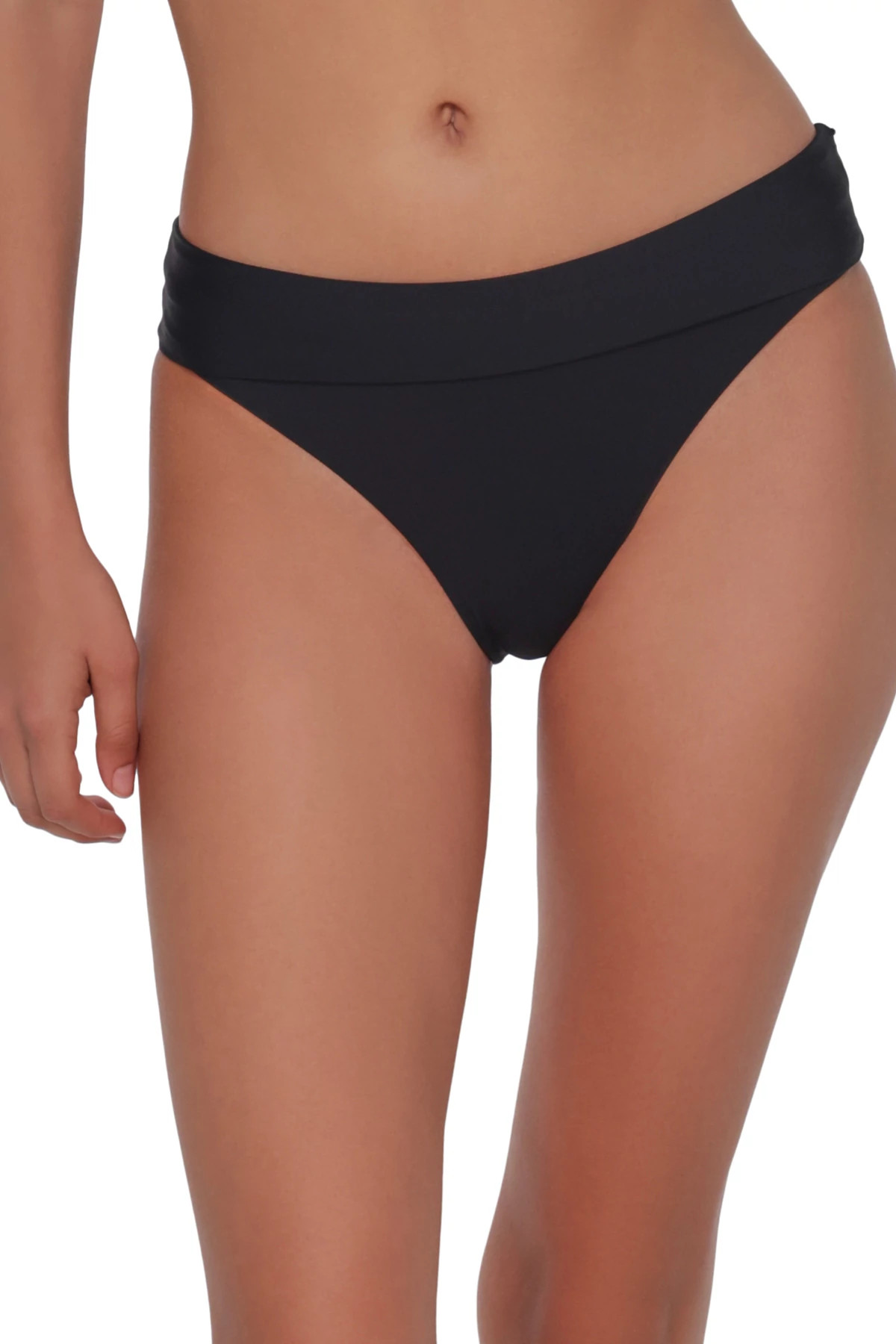 BLACK Laura Fold High Waist Bikini Bottom image number 2