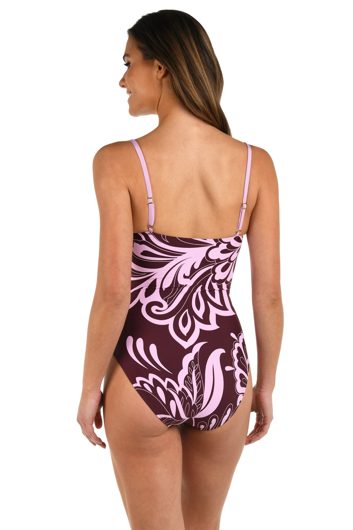 DARK CHERRY Fiji Flora One Piece Swimsuit image number 2