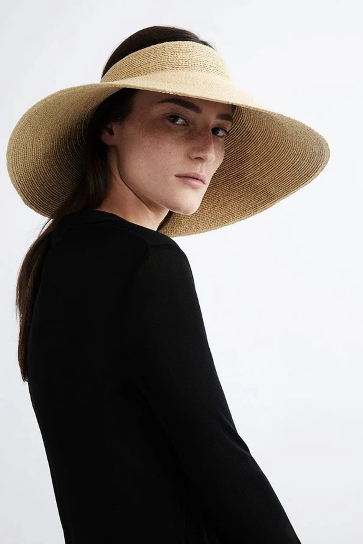 NATURAL Birdie Adjustable Raffia UPF 50+ Visor image number 4