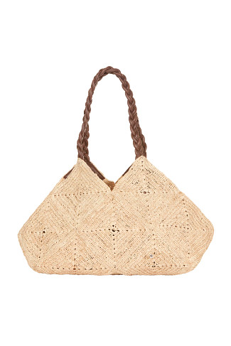 NATURAL Foggia Raffia Tote