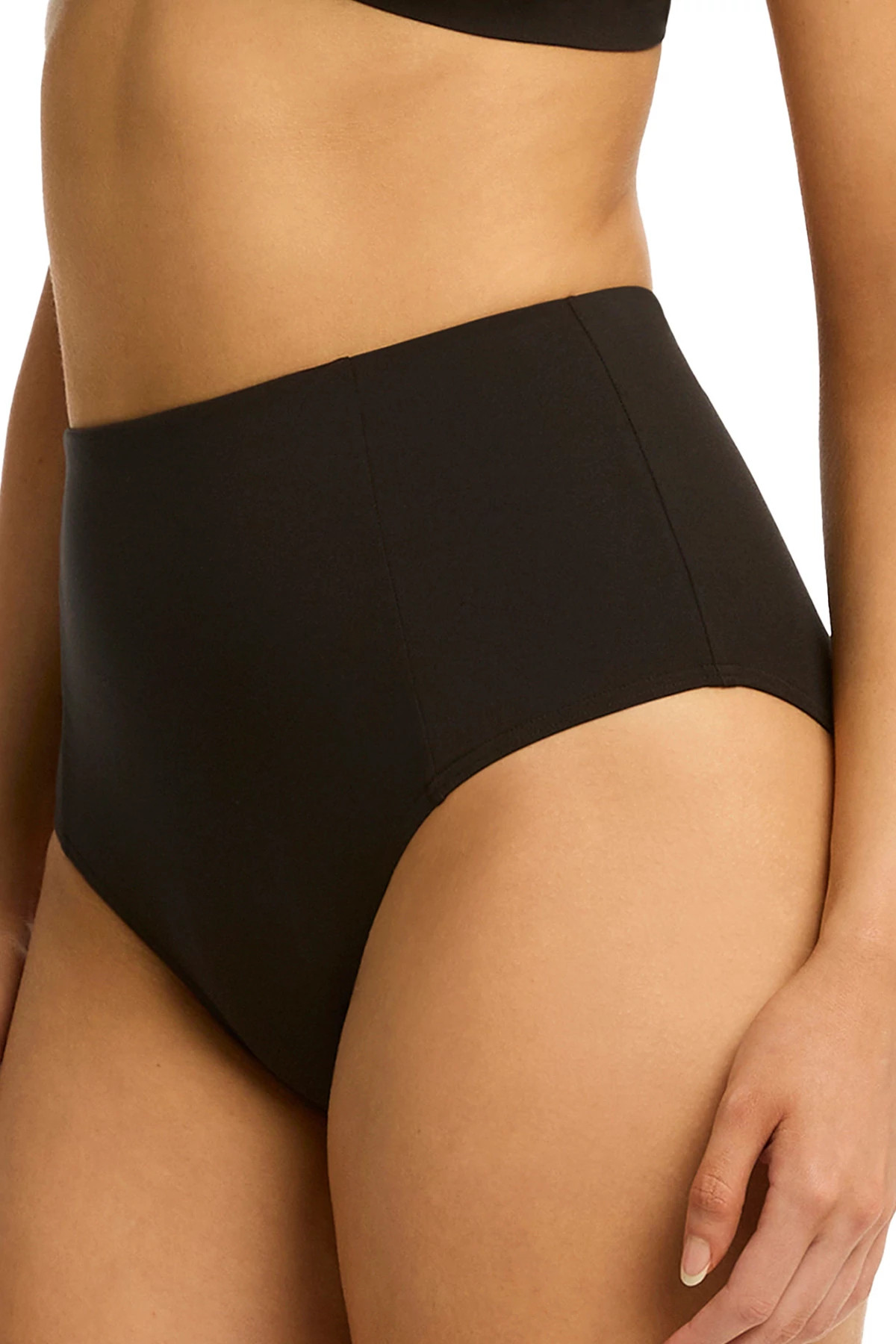 BLACK Eclipse High Waist Bikini Bottom image number 1