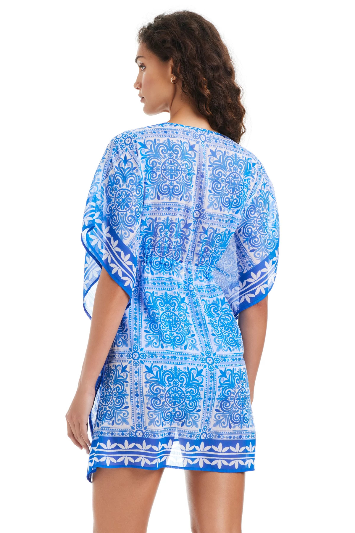 MULTI Blue Tile Caftan image number 2