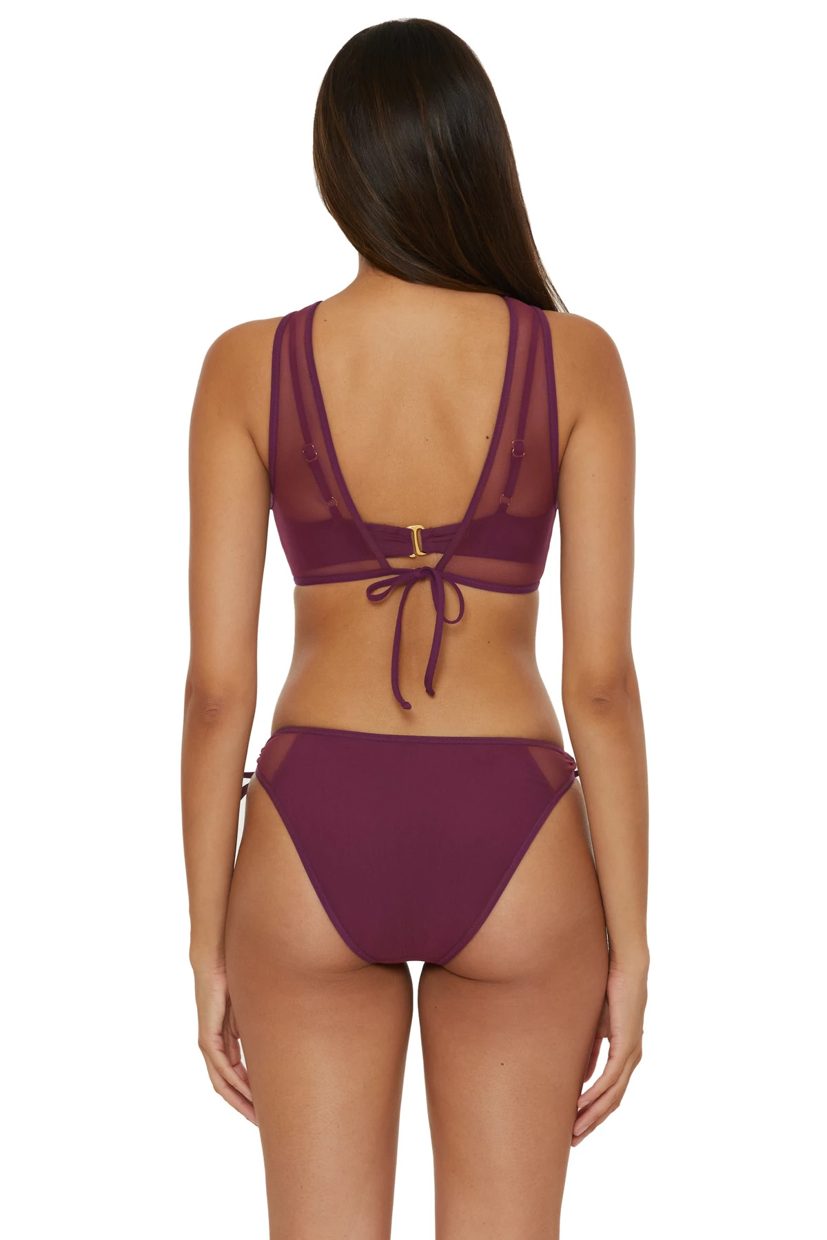 AUBERGINE Ariadne Mesh Bralette Bikini Top image number 4