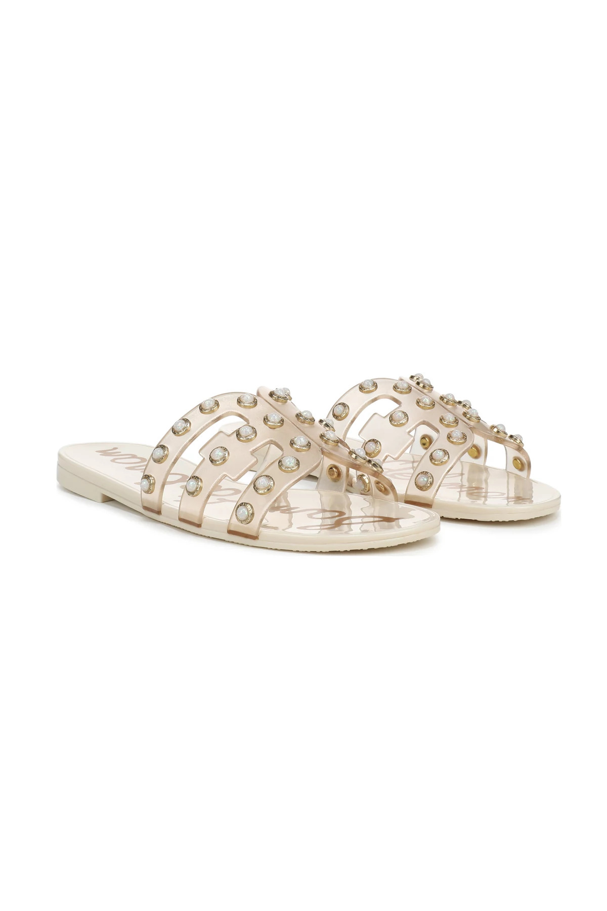 TRANSPARENT IVORY Bay Pearl Jelly Slide Sandal image number 3