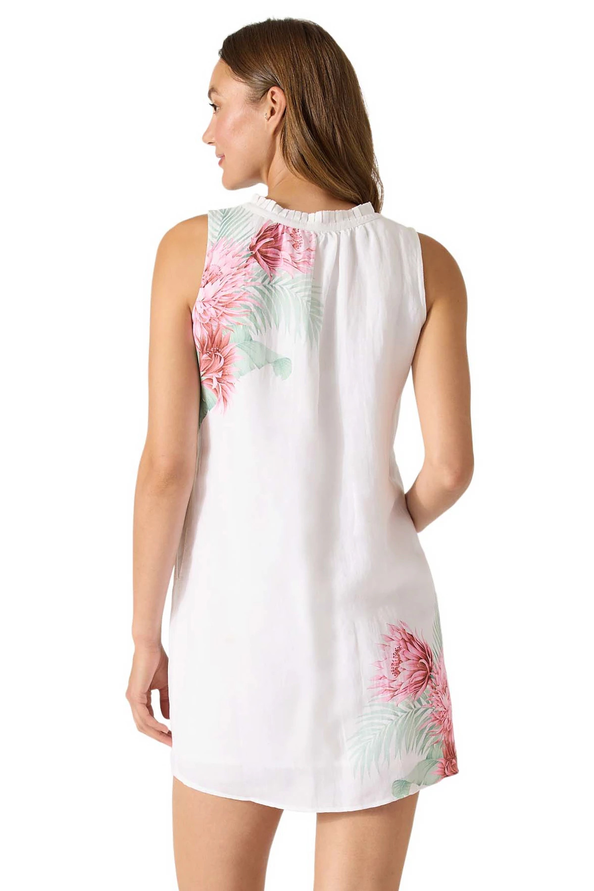 WHITE Breezy Botanical Mini Dress image number 2