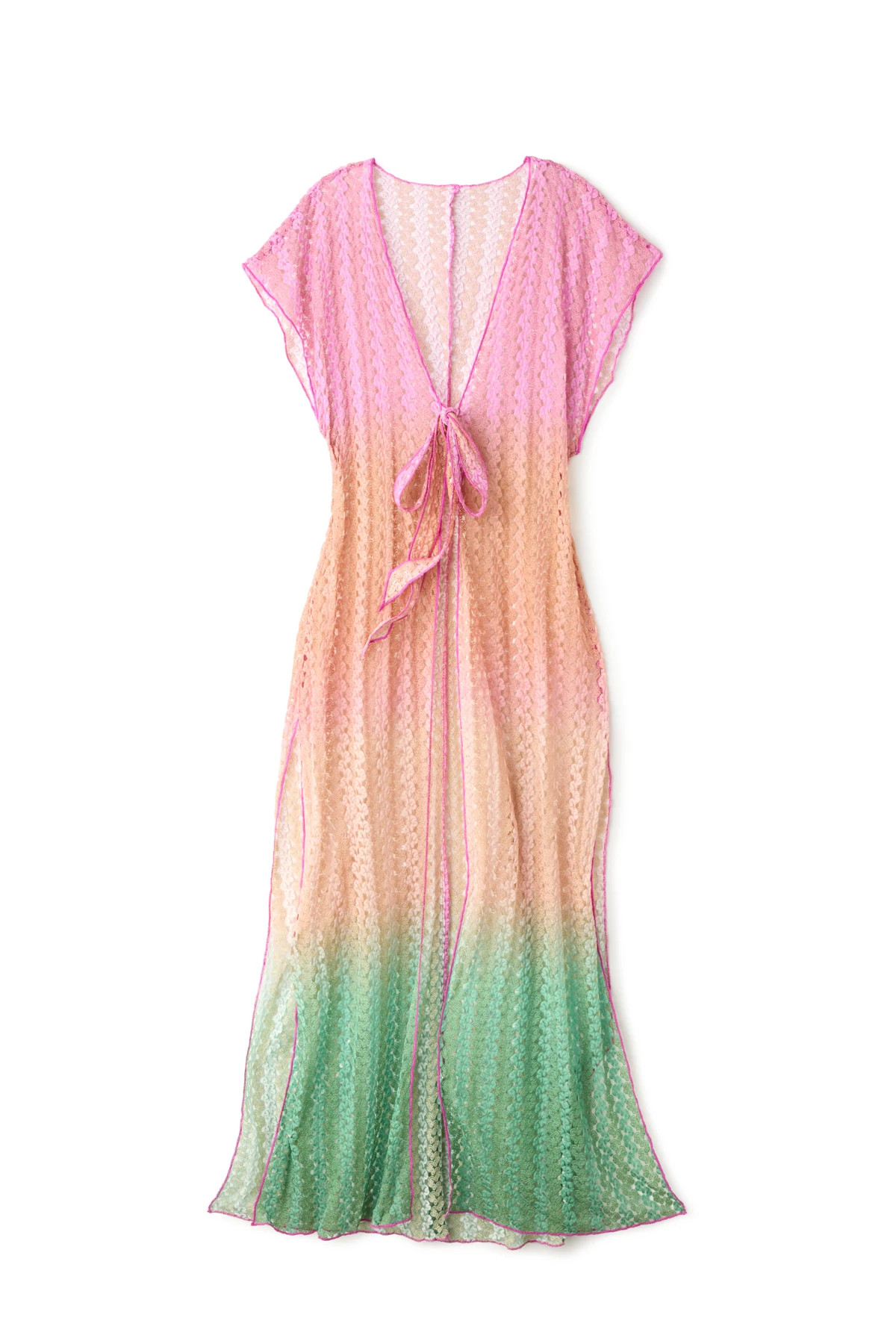 AZALEA/EMERALD Sunset Ombre Long Kimono image number 5