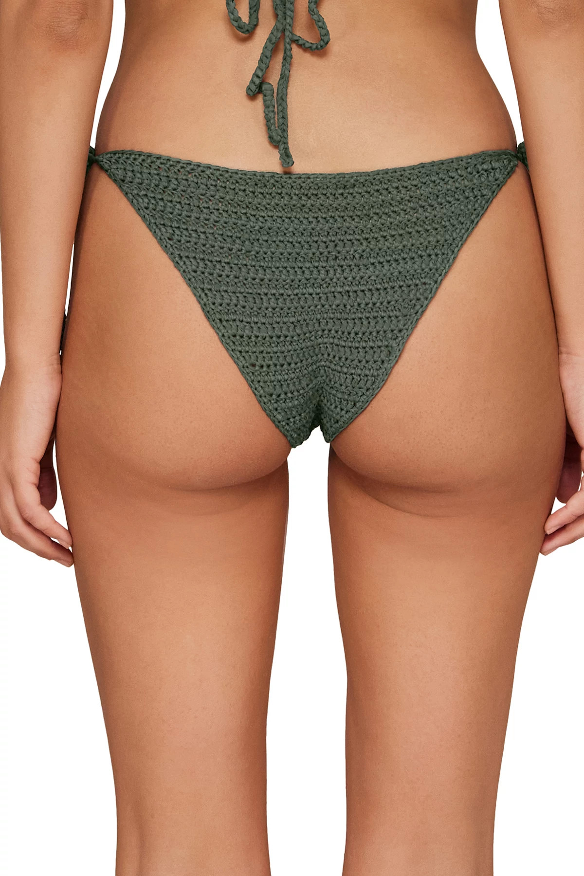 IVY GREEN CROCHET Evie Hipster Tie Side Bikini Bottom image number 2