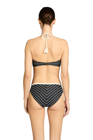 BLACK/ECRU Millie Bandeau Ring Bikini Top