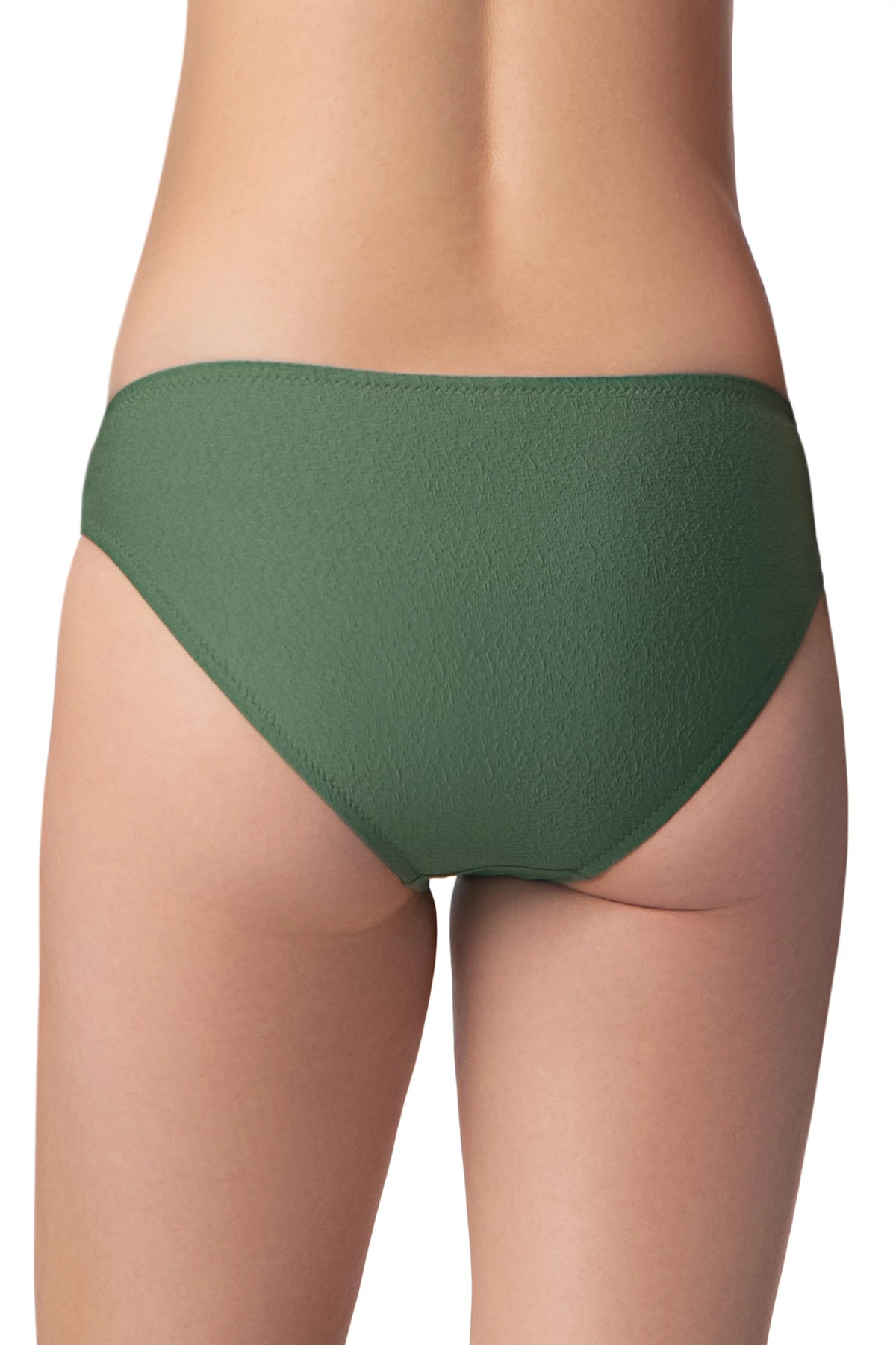 FATIGUE GREEN Asymmetrical Tortoise Ring Hipster Bikini Bottom image number 2