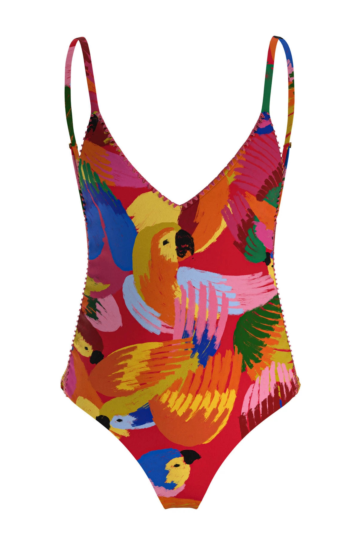 MACAW PARTY Macaw Party Plunge One Piece Swimsuit image number 5