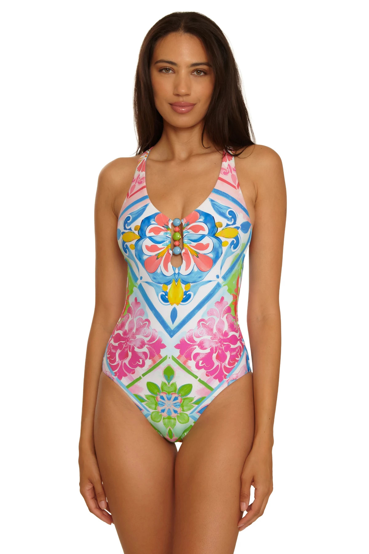 MULTI Mijas One Piece Swimsuit image number 1