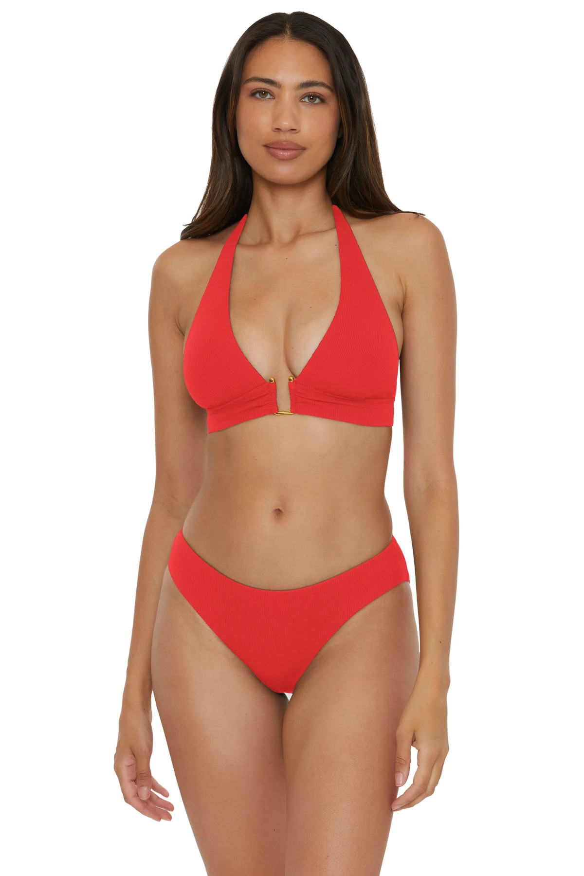 FIRE Mira Banded Halter Bikini Top image number 1