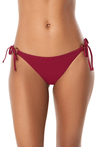 MERLOT CORA Tortoise Ring Hipster Tie Side Bikini Bottom