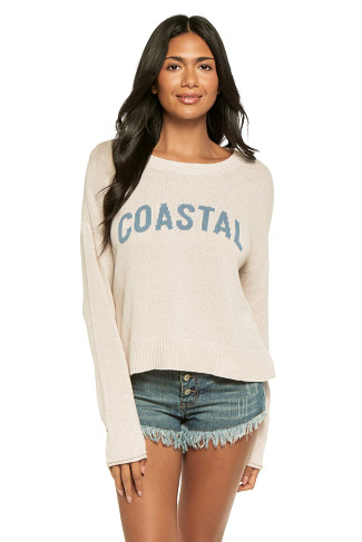 LIGHT OATMEAL HEATHER Coastal Boyfriend Sweater