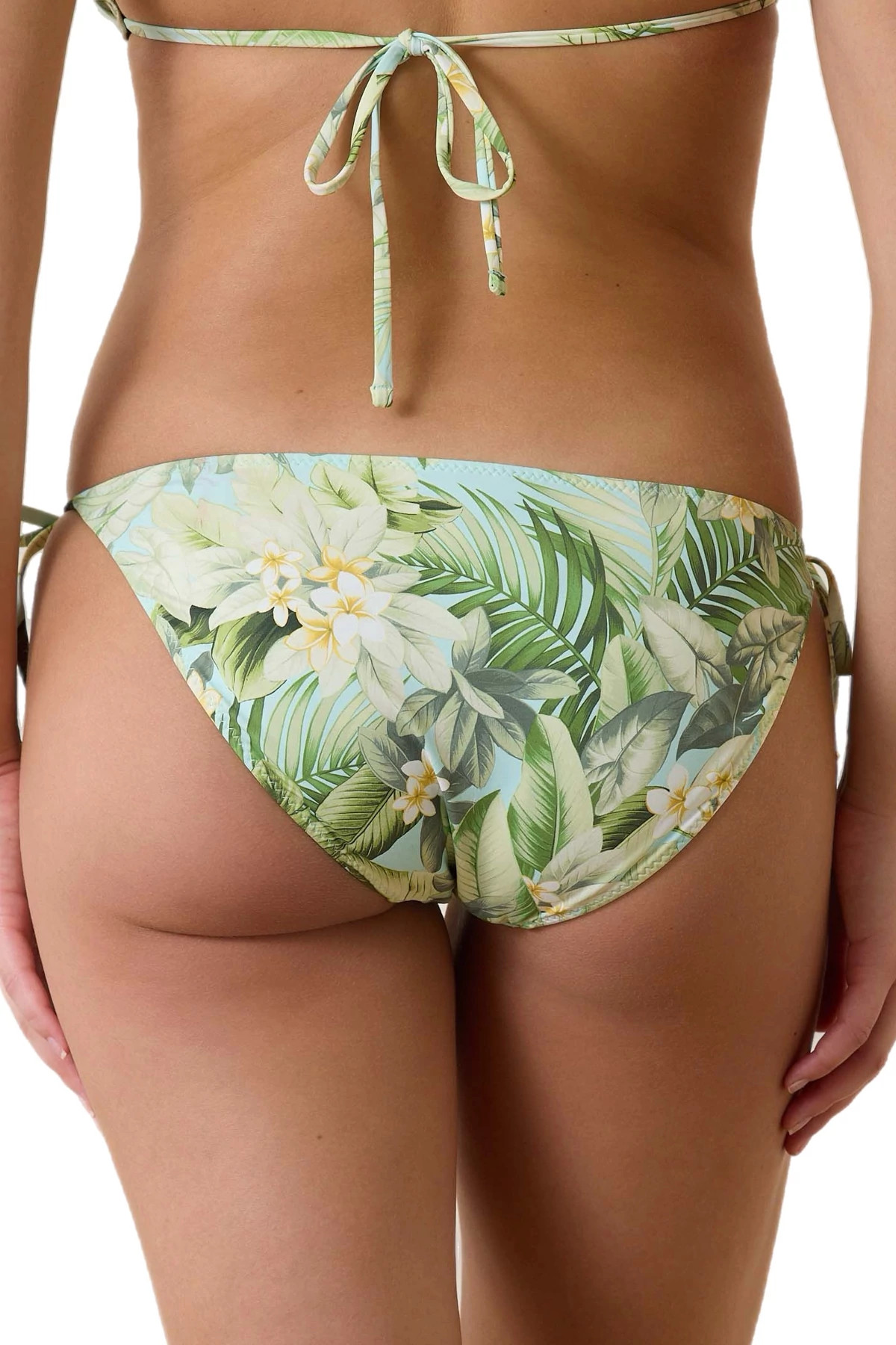 LIGHT SWIMMING POOL Paradise Fronds Tie Side Hipster Bikini Bottom image number 3