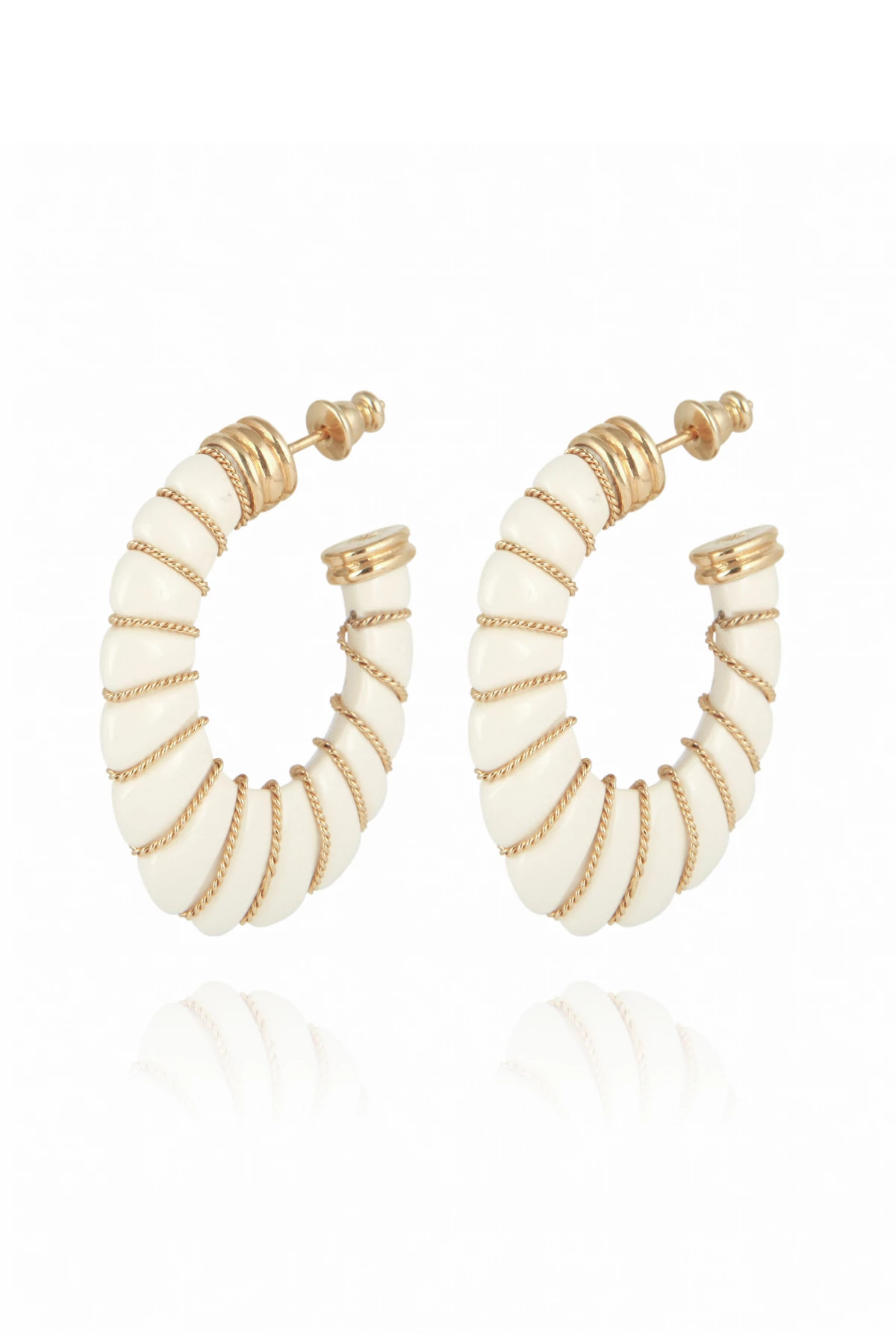 010 WHITE Cyclade Earrings image number 1