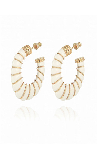 010 WHITE Cyclade Earrings