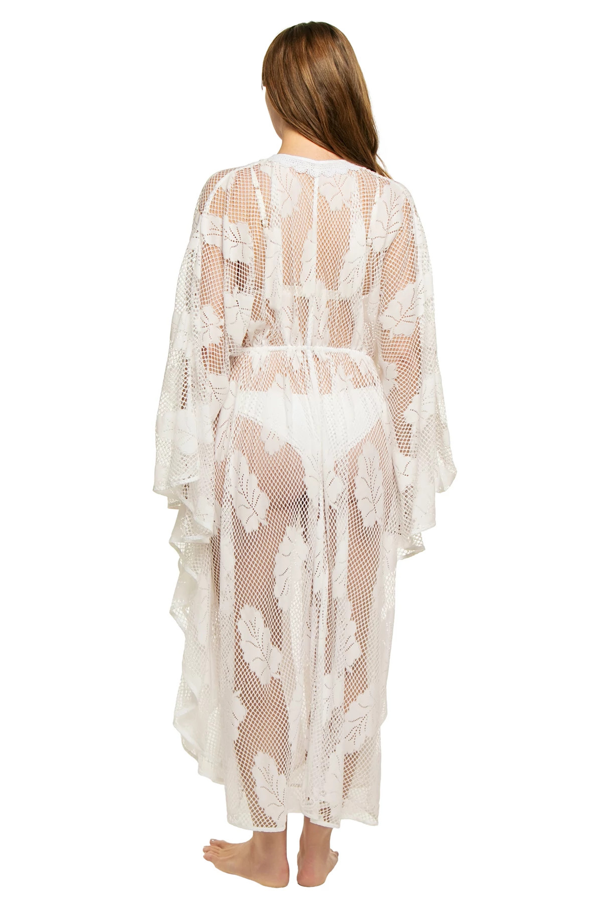 WHITE Kristen Long Sleeve Kimono image number 2