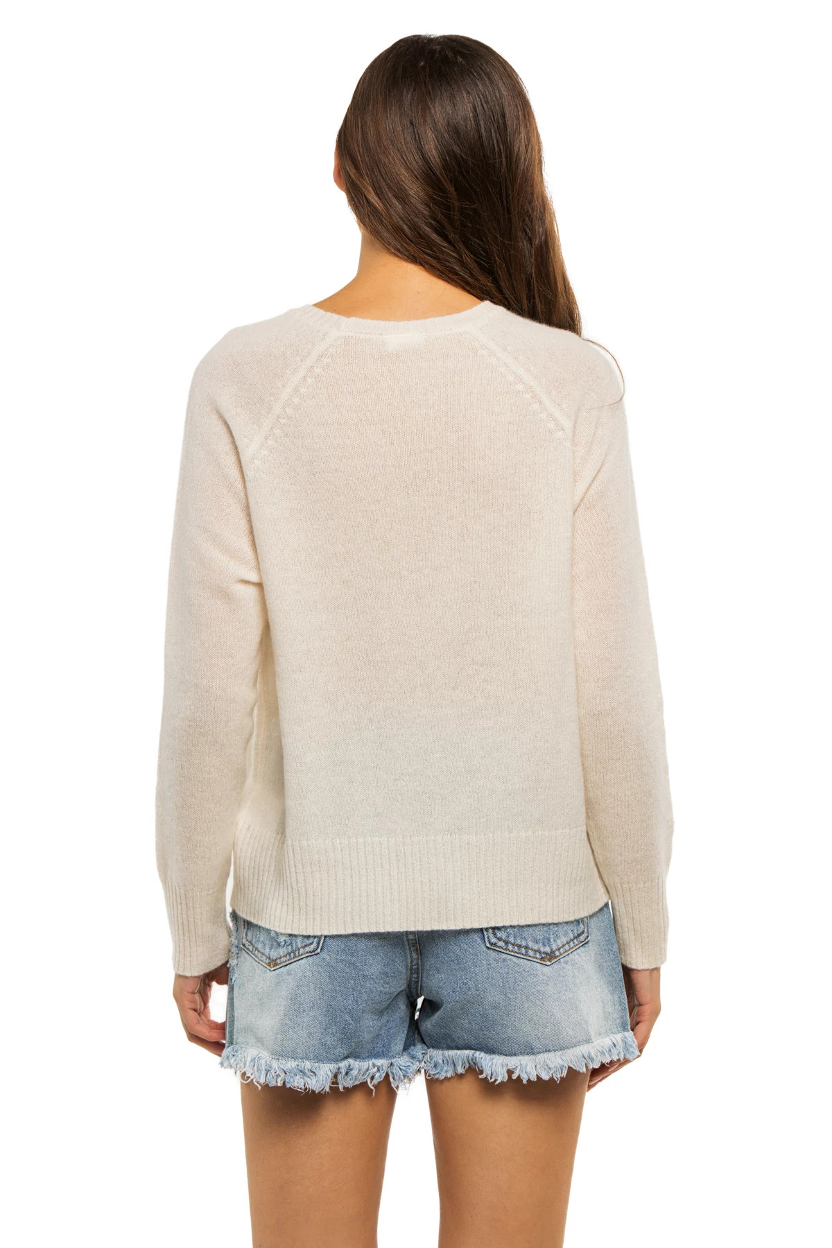 WHITE Sun Kissed Cashmere Sweater image number 2