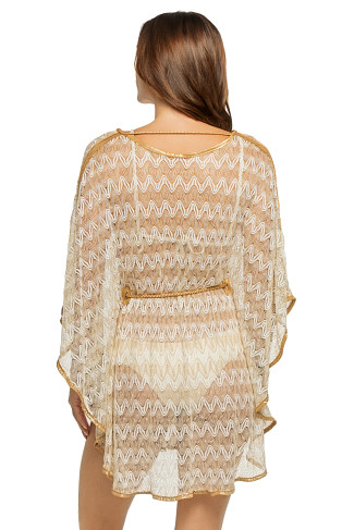 GOLD METAL Lace Zig-Zag Caftan