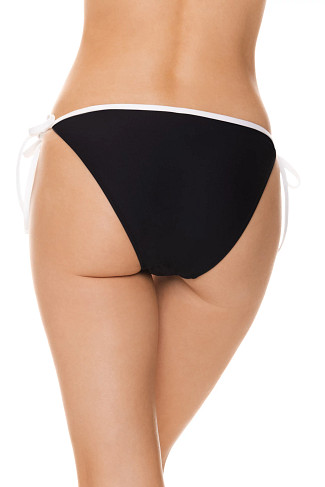 BLACK/WHITE Hipster Tie Side Bikini Bottom
